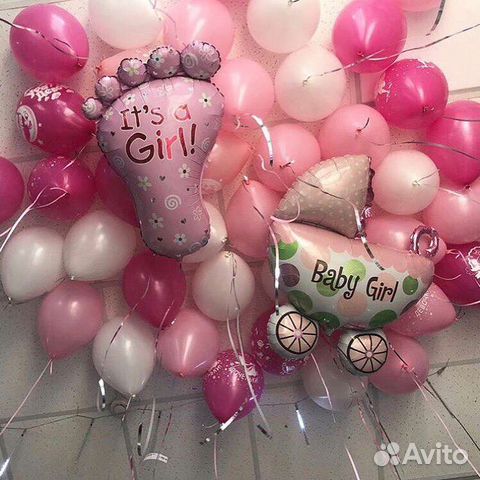 Воздушные шары гелиевые шары на выписку из роддома