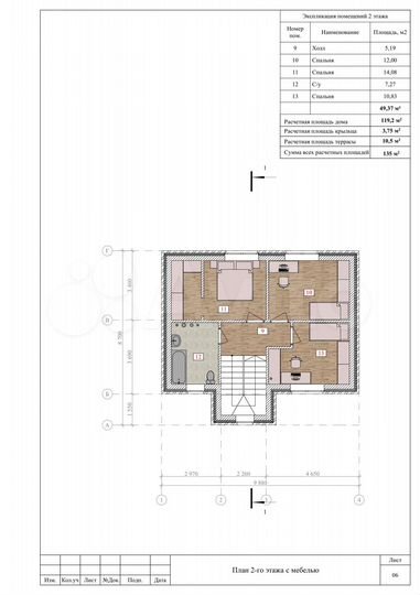 Дом 133 м² на участке 6 сот.