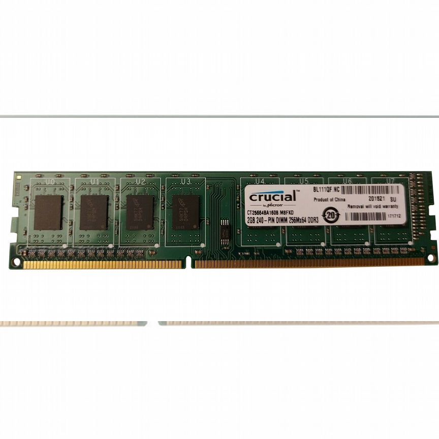 [CT25664BA160B.M8FKD] Оперативная Память Crucial 2gb Ct25664ba160b.m8fkd