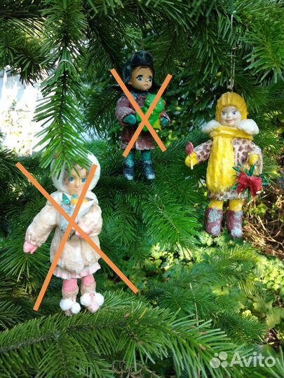 Ватные игрушки на елку. Ручная работа