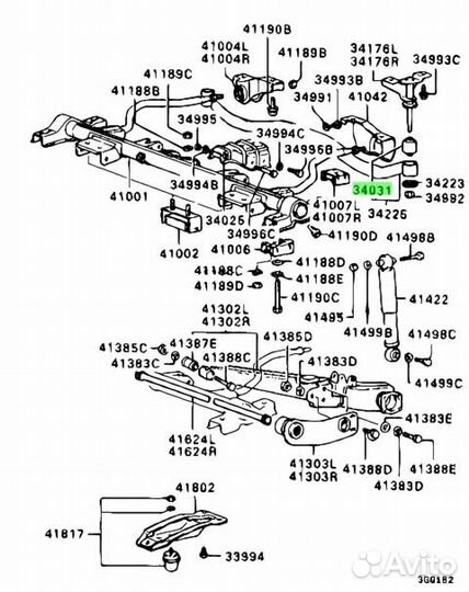 Сайлентблок задней балки Mitsubishi MB515563