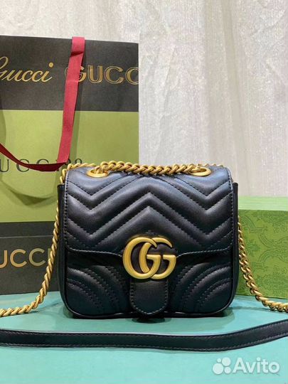 Сумка натуральная кожа gucci с ремешком