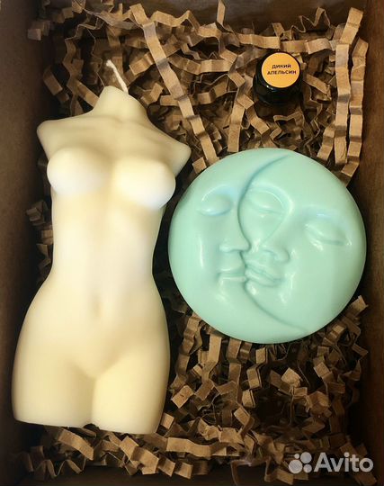 Подарочный набор (свеча, мыло, эфирное масло)