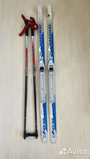 Лыжные ботинки и лыжи nordway р. 34
