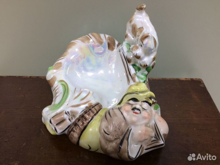 Пепельница охотник с собакой на привале Киев СССР