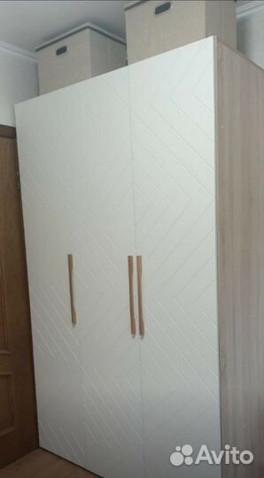 Шкаф распашной белый сканди Копенгаген