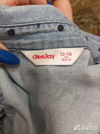 Джинсовая рубашка для девочки