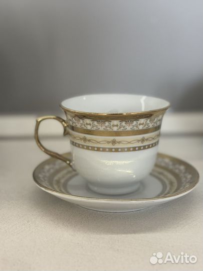 Чайный сервиз фарфор япония позолоченный