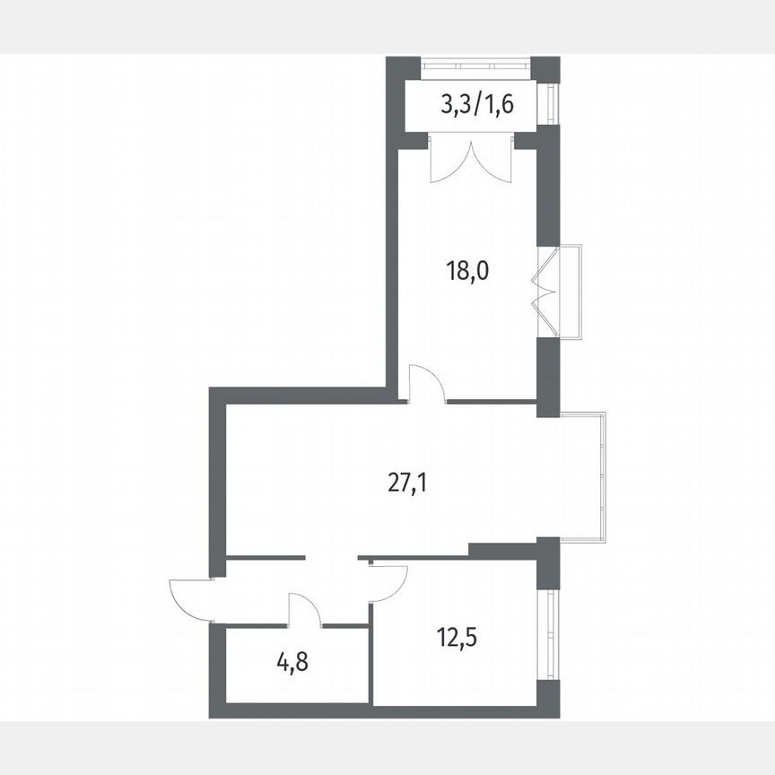 2-к. квартира, 68,8 м², 10/11 эт.