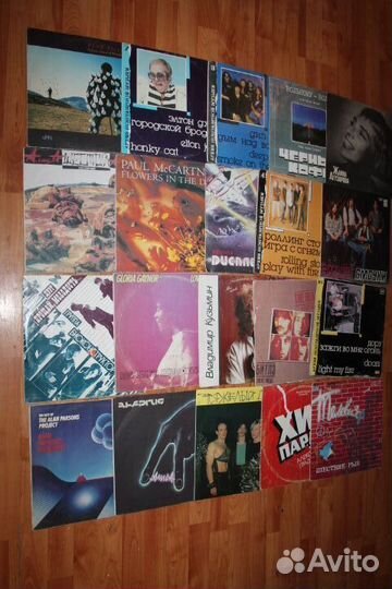Виниловые пластинки восновном рок и высоцкий