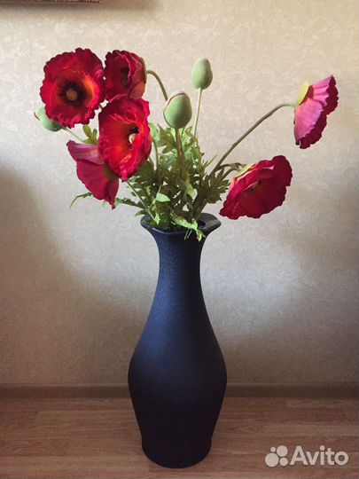 Ваза напольная с цветами