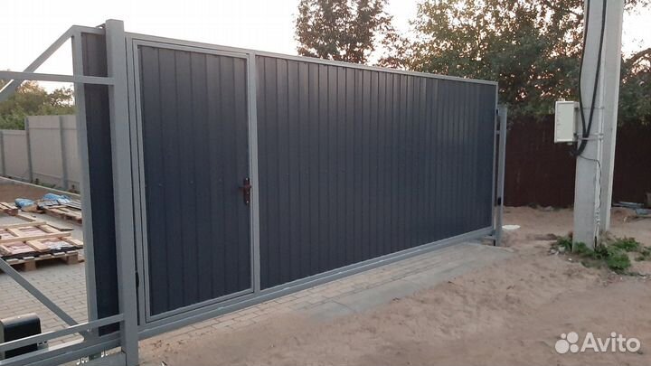 Откатные ворота под ключ с установкой 3,5 метра