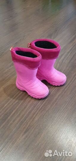 Сапожки резиновые розовые 23-24 размер