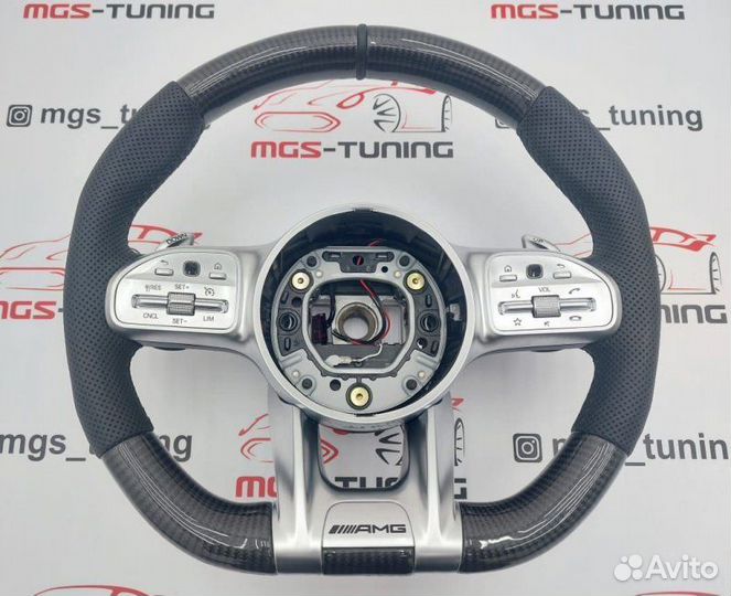 Руль GLS 63 AMG Карбон + Кожа на Mercedes GLS X167