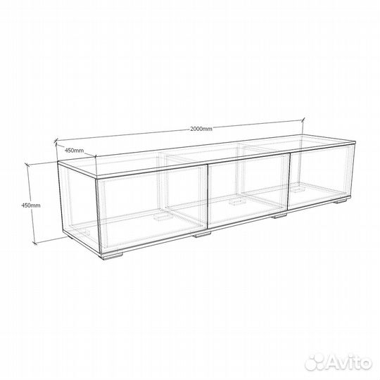 Тв-тумба Эде-951kl дуб крафт золотой под тв телеви