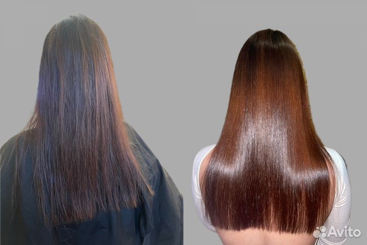 Кератиновое выпрямление волос