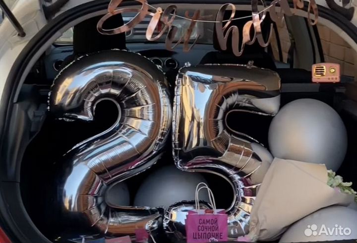 Шары цифры из фольги воздушные