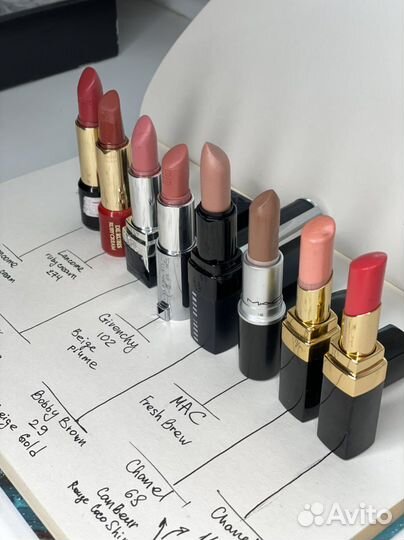 Помады LUX original Chanel, Dior, Bobbi Brown