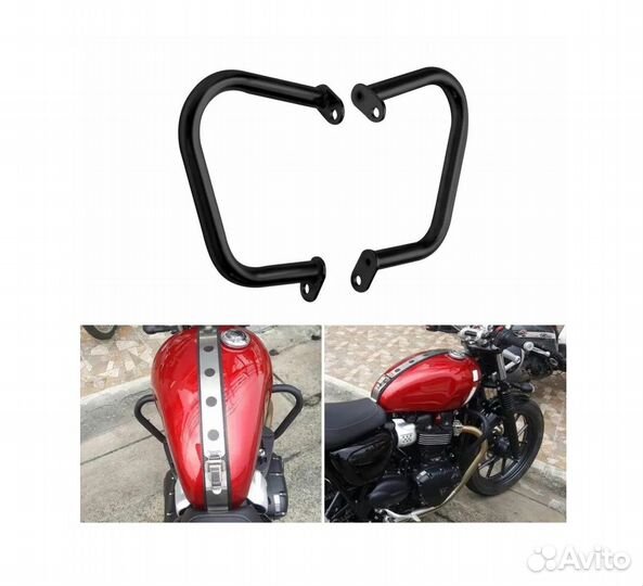 Защитные дуги для Triumph T120, T100 черные