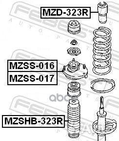 Опора заднего амортизатора левая mzss017 Febest