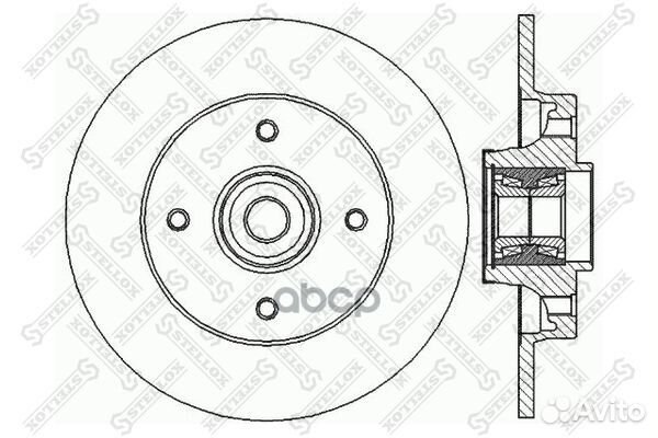 60201939SX диск тормозной заднийс подш.и кольц