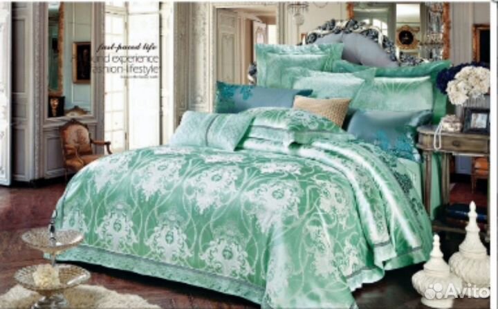 Постельное белье Евро премиум,сатин жаккард Хлопок