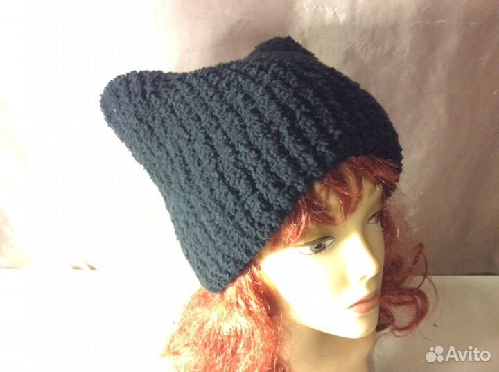 Авторская папаха из микрофибры, р 55-57, арт 250