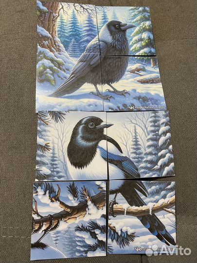 Ламинированные разрезные картинки