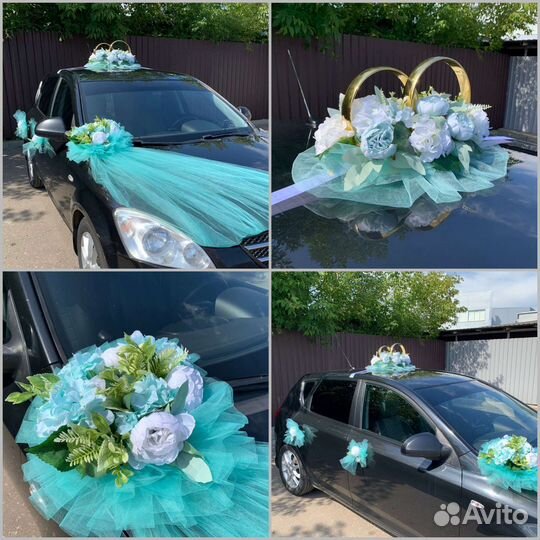 Свадебные украшения на машину
