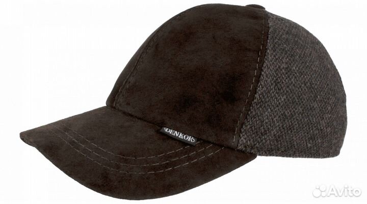 Бейсболка замш/пальтовая ткань