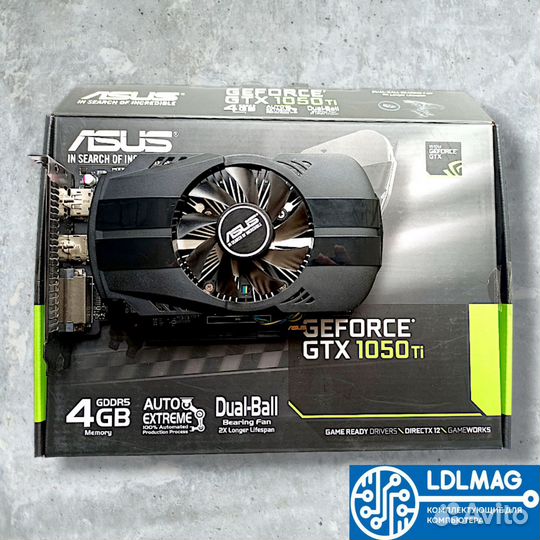 Видеокарта asus GeForce GTX 1050 Ti Phoenix 4GB