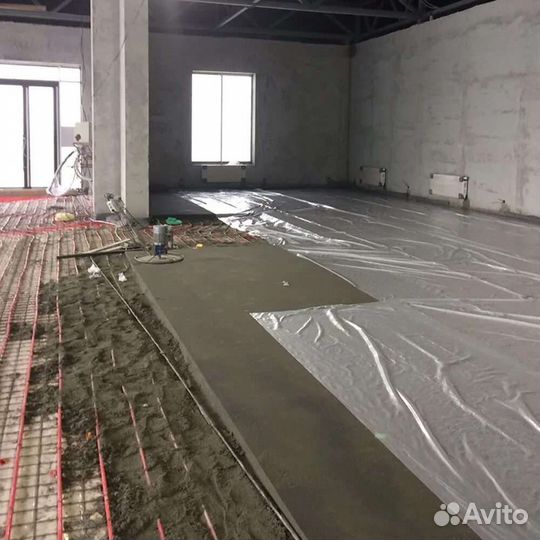 Механизированная стяжка пола. Высокое качество