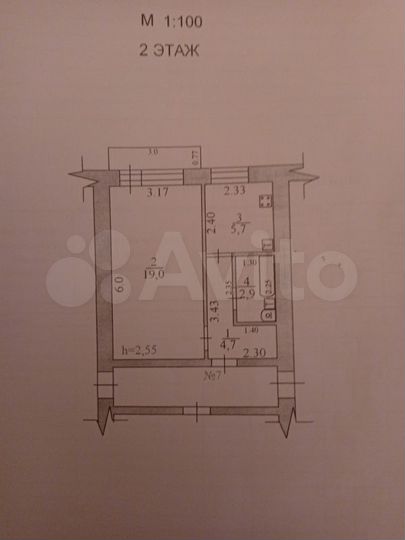 1-к. квартира, 32,3 м², 2/5 эт.