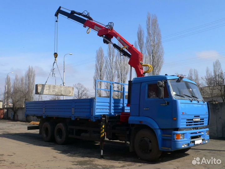 Аренда и услуги манипулятора, стрела 7 т, 18 м, борт 10 т