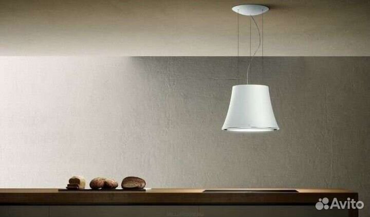 Вытяжка люстра островная Elica Audrey черная/белая