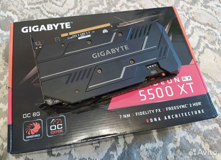 Видеокарта gigabyte AMD Radeon RX 5500XT OC 8GB