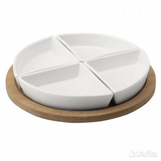 Менажница atmosphere Revel 4 секции 22х3,5см фарфо