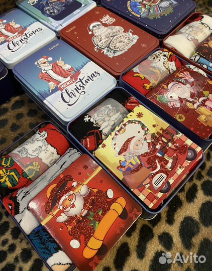 Новогодние носки в коробке