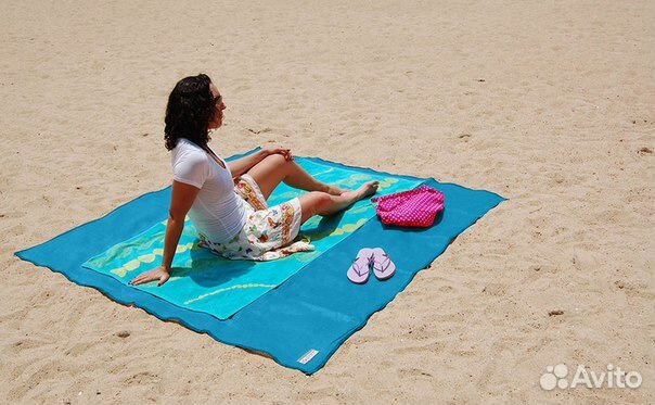 Пляжное покрывало антипесок. Доставка бесплатно