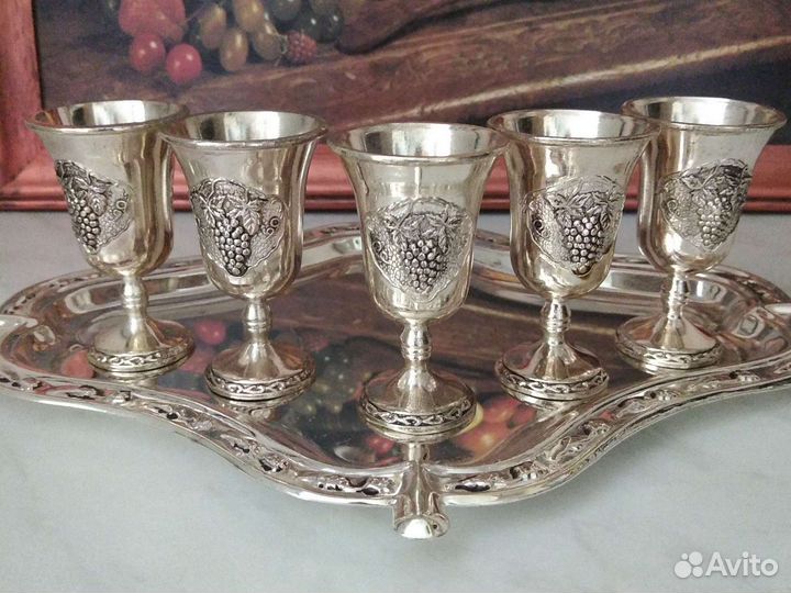 Коньячный набор мельхиор Германия Rosenberg