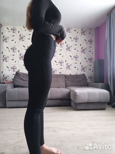 Джинсы скини черные