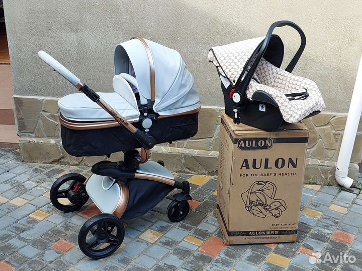 Коляска 3в1 Новая Аулон мах на 360 (Grey)