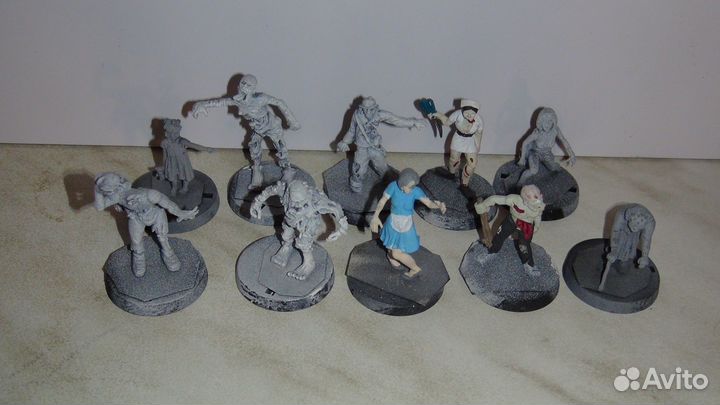 Зомби,фигурки,варгейм,28мм пластик