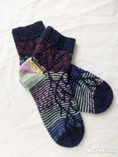 Носки шерстяные вязаные
