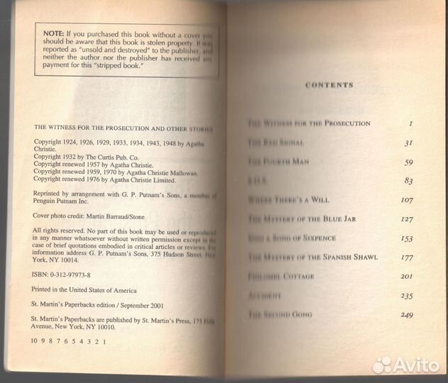 Agatha Cristie The witness for the prosecution