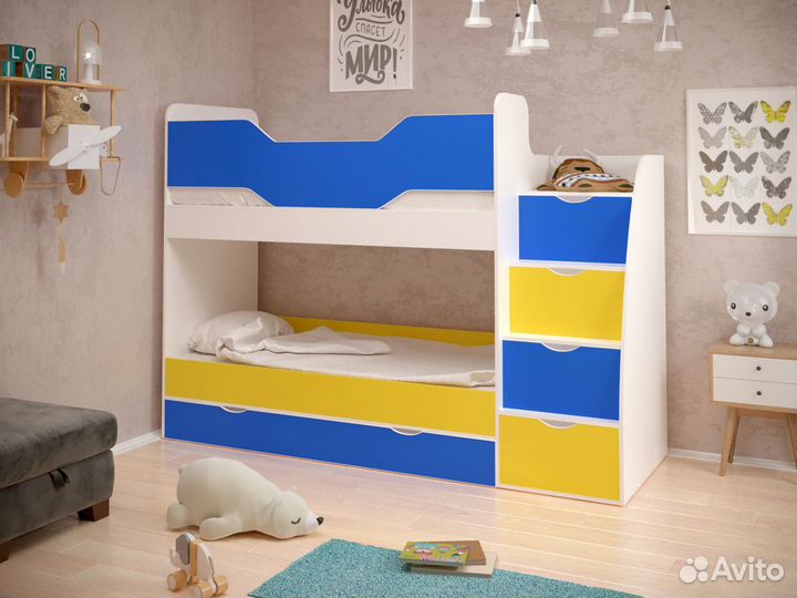 Детская двухъярусная кровать