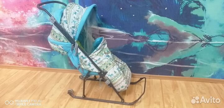 Детские санки коляска nika