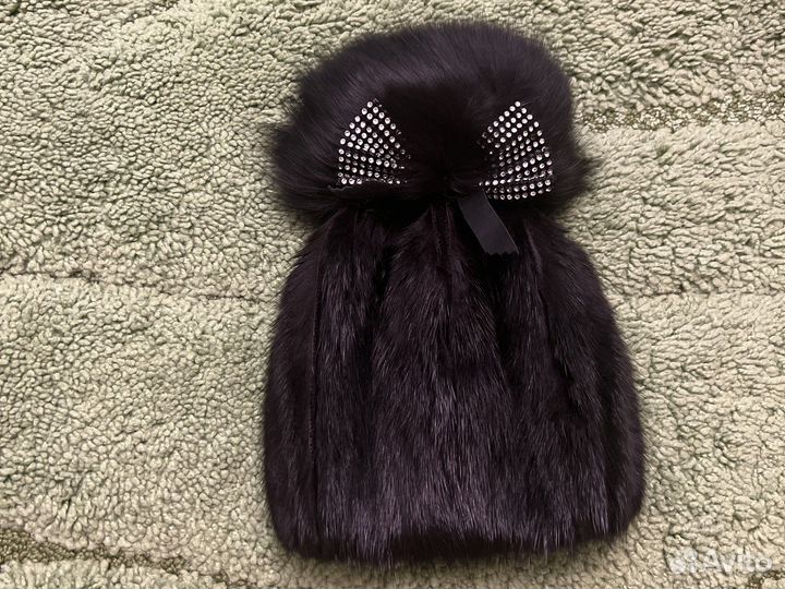 Шапка норковая для девочки