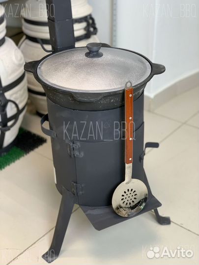 Казан 6 л и печь с трубой