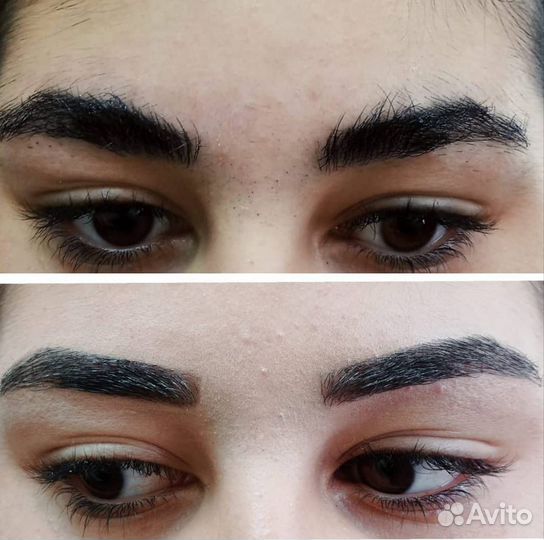 Наращивание ресниц и оформление бровей